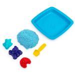 Kinetic Sand, Sandbox Playset with 1lb of Blue Kinetic Sand and 3 Molds, for Ages 3 and Up thumbnail 3