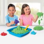 Kinetic Sand, Sandbox Playset with 1lb of Green Kinetic Sand and 3 Molds, for Ages 3 and Up thumbnail 2