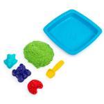 Kinetic Sand, Sandbox Playset with 1lb of Green Kinetic Sand and 3 Molds, for Ages 3 and Up thumbnail 3