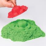 Kinetic Sand, Sandbox Playset with 1lb of Green Kinetic Sand and 3 Molds, for Ages 3 and Up thumbnail 4