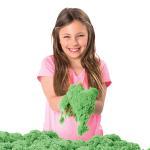 Kinetic Sand, Sandbox Playset with 1lb of Green Kinetic Sand and 3 Molds, for Ages 3 and Up thumbnail 6