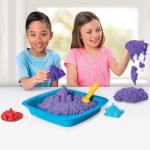 Kinetic Sand, Sandbox Playset with 1lb of Purple Kinetic Sand and 3 Molds, for Ages 3 and Up thumbnail 2