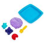 Kinetic Sand, Sandbox Playset with 1lb of Purple Kinetic Sand and 3 Molds, for Ages 3 and Up thumbnail 3