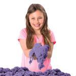 Kinetic Sand, Sandbox Playset with 1lb of Purple Kinetic Sand and 3 Molds, for Ages 3 and Up thumbnail 6