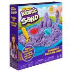 Kinetic Sand, Sandbox Playset with 1lb of Purple Kinetic Sand and 3 Molds, for Ages 3 and Up thumbnail 8