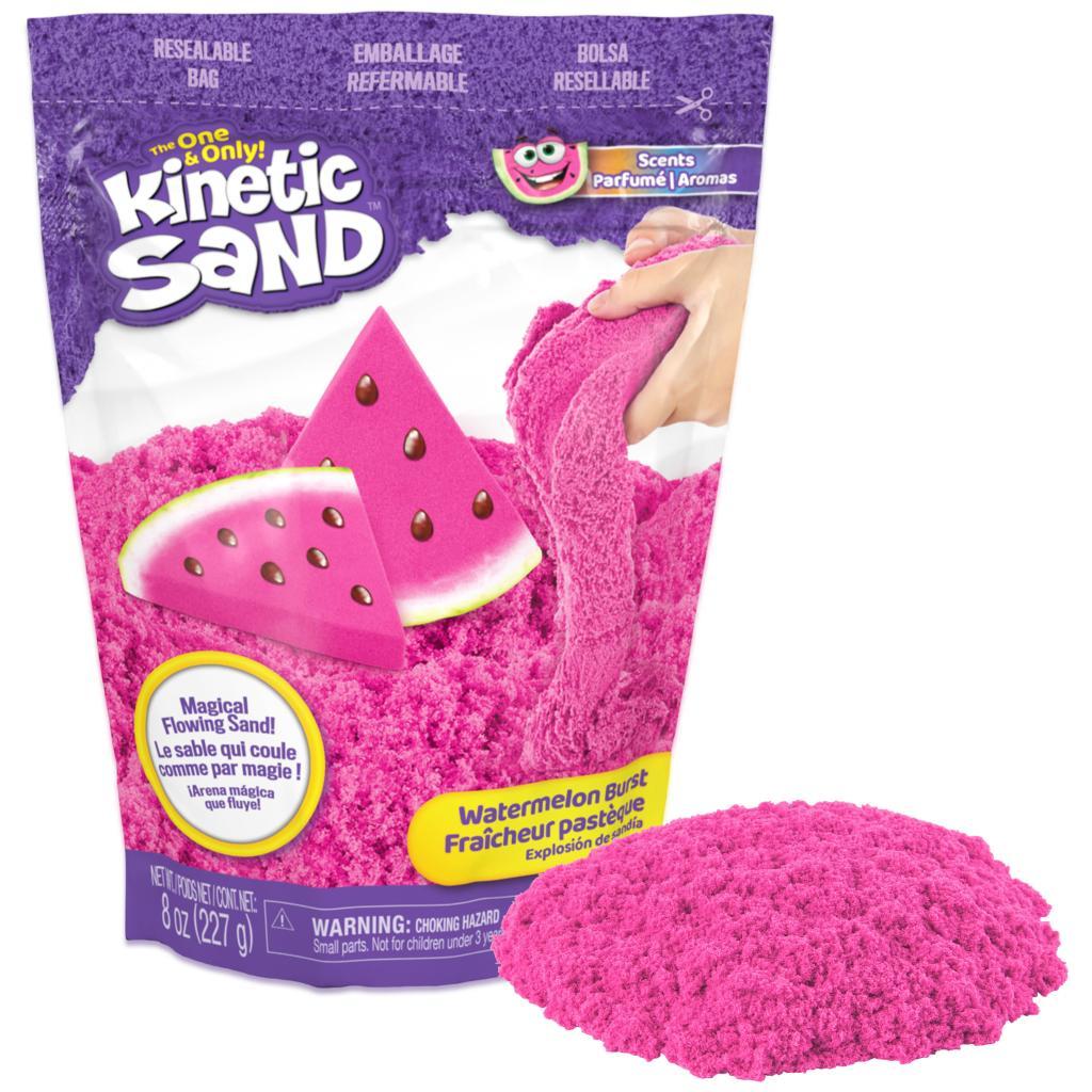 Kinetic Sand Scents, 227 g de Kinetic Sand explosión de sandía rosa, para niños a partir de 3 años
