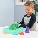 Juego de arenero de Kinetic Sand, 454 g de arena para jugar verde, almacenamiento en arenero, 4 moldes y herramientas, juguetes sensoriales para niños a partir de 3 años thumbnail 2