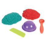 Kinetic Sand Mold n’ Flow, 680g Red and Teal Play Sand, 3 Tools Sensory Toys for Kids Aged 3+ thumbnail 2