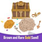 Kinetic Sand, Playset Caccia al Tesoro, con 567gr di Sabbia Marrone e Dorata Scintillante, 9 Tesori Nascosti da Trovare, Giocattoli per Bambini e Bambine, 3+ anni thumbnail 3