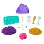 Kinetic Sand, Contenedor de cristal de sirena, 481 g de arena para jugar, arena dorada reluciente, almacenamiento y herramientas, juguetes sensoriales para niños a partir de 3 años thumbnail 3