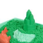 Kinetic Sand Zandbakset, 454 g groen speelzand, opbergzandbak, 4 vormen en gereedschap, zintuiglijk speelgoed thumbnail 6
