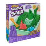 Kinetic Sand Zandbakset, 454 g groen speelzand, opbergzandbak, 4 vormen en gereedschap, zintuiglijk speelgoed thumbnail 9