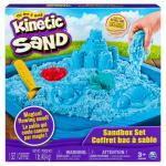 Kinetic Sand, Sandbox Playset with 1lb of Blue Kinetic Sand and 3 Molds, for Ages 3 and Up