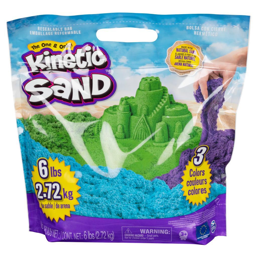 Kinetic Sand 2,7 kg - original magischer kinestischer Sand aus Schweden in 3 Farben für Indoor-Sandspiel, für Kinder ab 3 Jahren